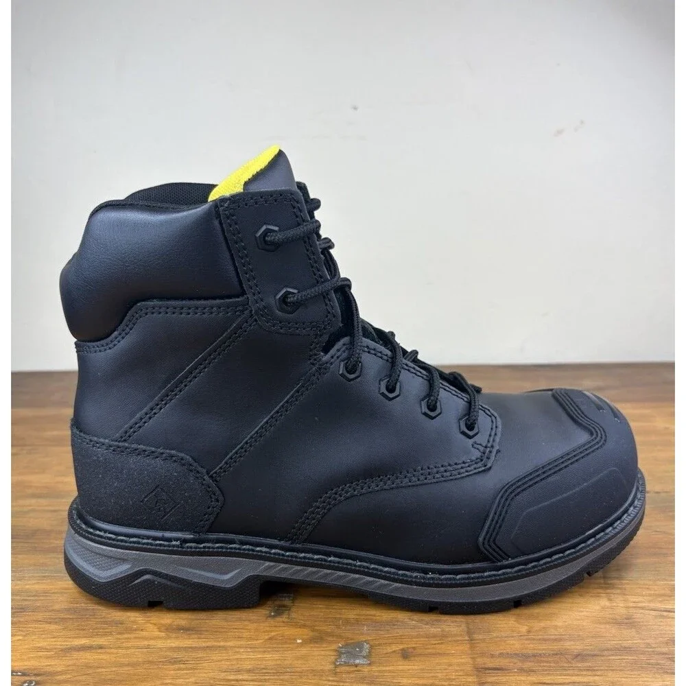 Terra Patton Men 8W EU 41 Black Safety Work Boots CSA Aluminum Toe EH PR